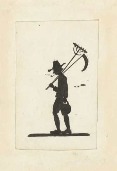 Silhouet Van Een Tuinman