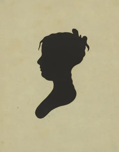 Silhouette Of Girl Facing Left No 1