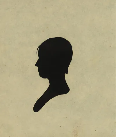 Silhouette Of Girl Facing Left No 2