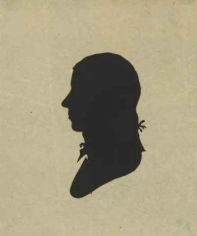 Silhouette Of Man Facing Left No 10