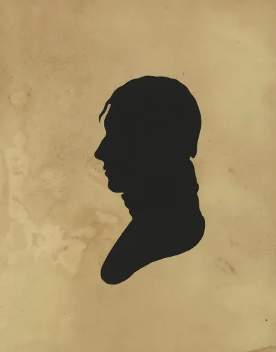 Silhouette Of Man Facing Left No 11