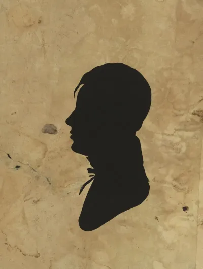 Silhouette Of Man Facing Left No 12