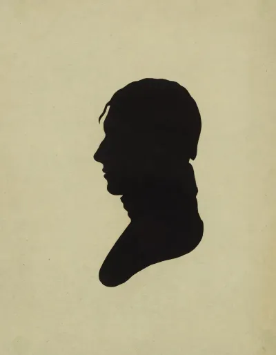 Silhouette Of Man Facing Left No 4