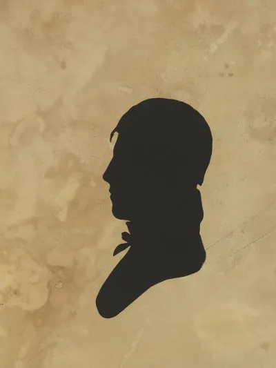 Silhouette Of Man Facing Left No 5
