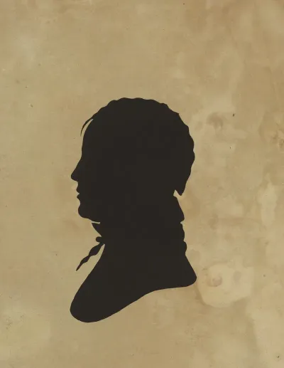 Silhouette Of Man Facing Left No 6