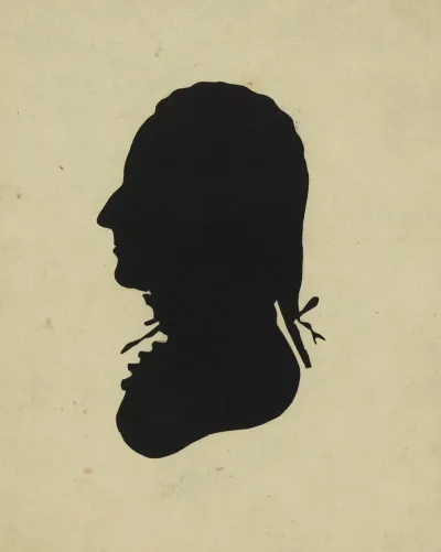 Silhouette Of Man Facing Left No 7