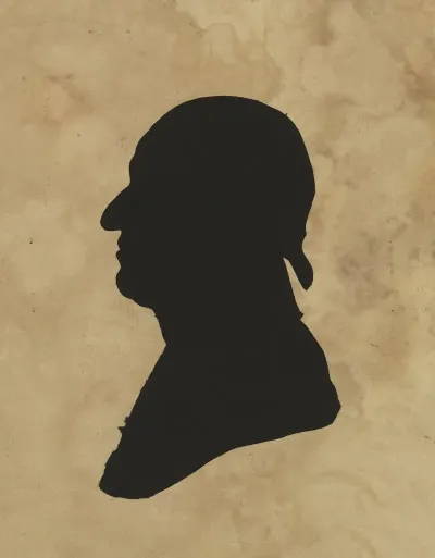 Silhouette Of Man Facing Left No 8
