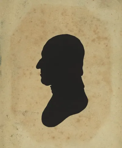 Silhouette Of Man Facing Left No 9