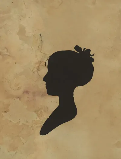 Silhouette Of Unidentified Girl Facing Left No 1