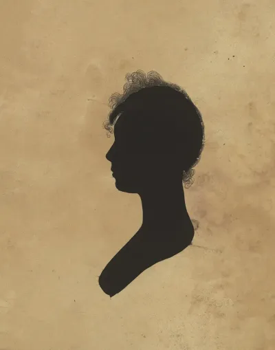 Silhouette Of Woman Facing Left No 1