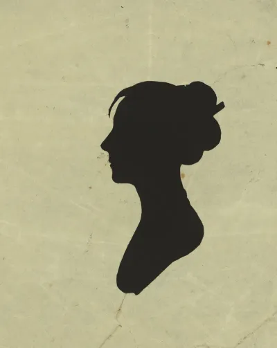 Silhouette Of Woman Facing Left No 4