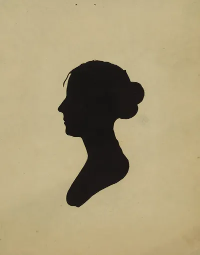 Silhouette Of Woman Facing Left No 5