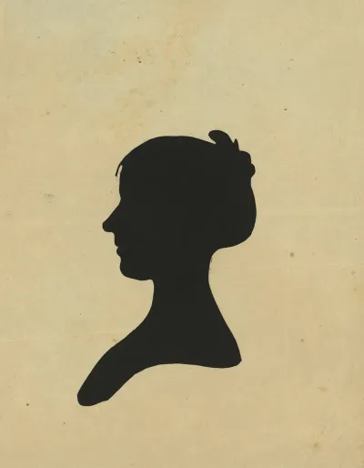 Silhouette Of Woman Facing Left No 6