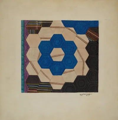 Silk Quilt Hexagonal Pattern