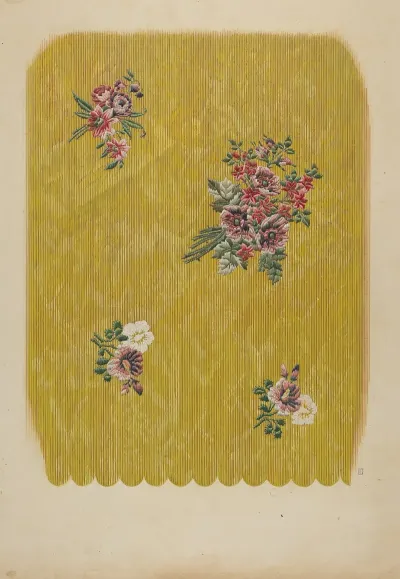 Silk With Embroidered Flowers