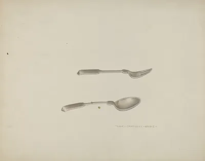 Silver Baby Spoon And Fork