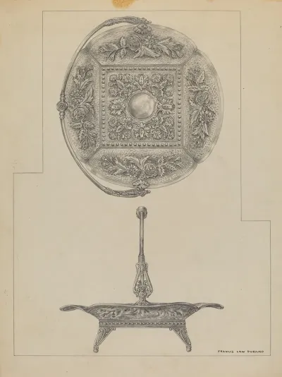 Silver Cake Dish