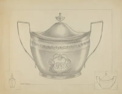 Silver Sugar Bowl With Cover 2