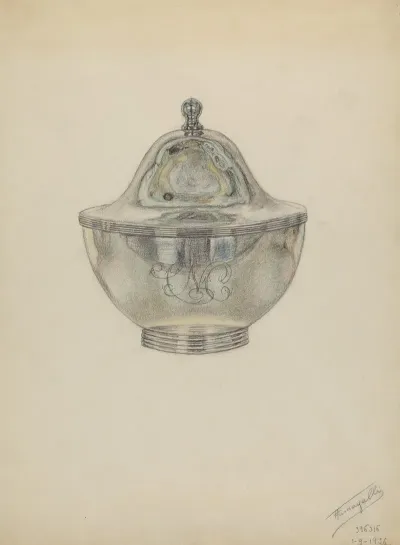 Silver Sugar Bowl With Cover