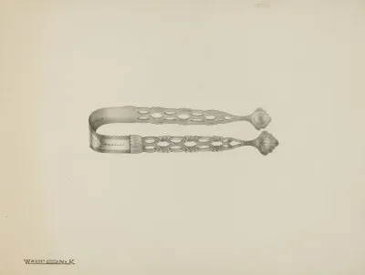 Silver Sugar Tongs 13