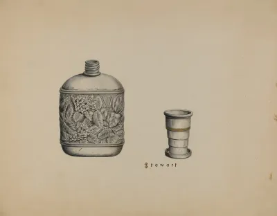 Silver Whiskey Flask 2