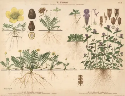 Silverweed Goose Grass Self Heal
