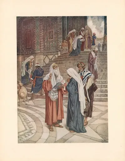 Simeon Takes The Child In His Arms And Blesses God
