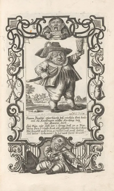 Simon Flenschl Oberknecht Des Reichen Frey Bauren Zu Knolfingen Auffm Kirchtag Bey Der Gmain Zech Pl 38