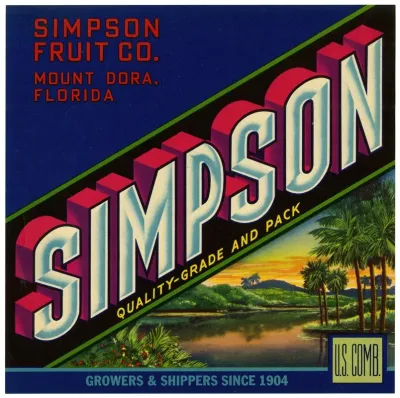 Simpson Fruit Label