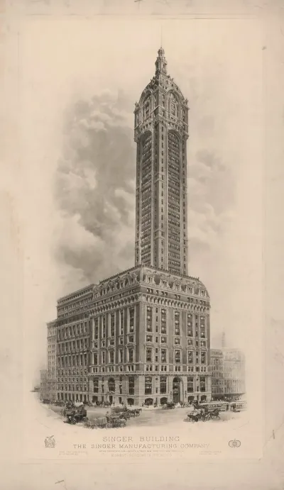 Singer Building The Singer Manufacturing Company No 149 Broadway Cor Liberty Street New York City