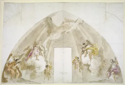 Singing And Music Making Angels Preparatory Drawing For The Ceiling Of Udine Cathedral