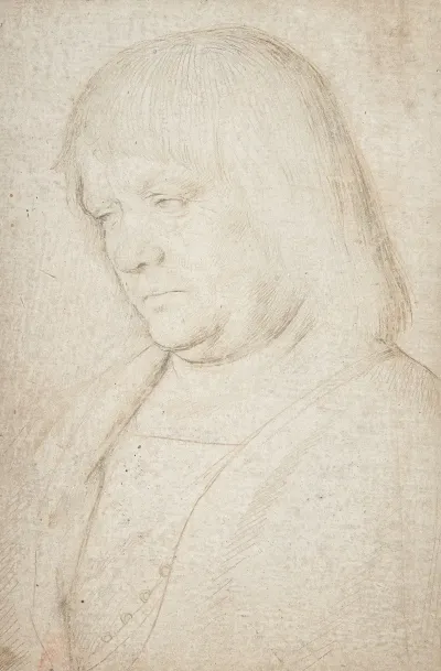 Sinnender Mann Mit Langem Haar