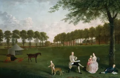 Sir John Shaw And His Family In The Park At Eltham Lodge Kent