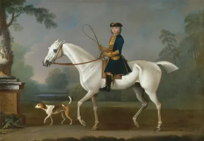 Sir Roger Burgoyne Riding Badger