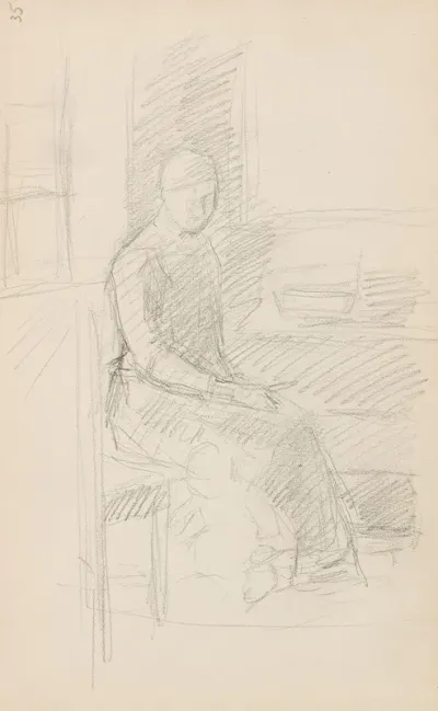Sittende Kvinne I Interior 2