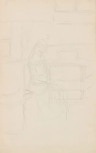 Sittende Kvinne I Interior 3