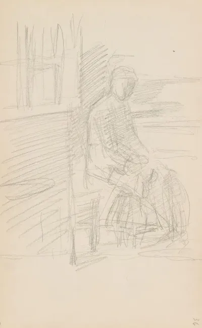 Sittende Kvinne I Interior