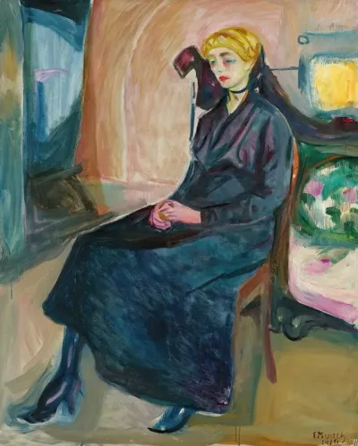 Sittende Ung Kvinne Seated Young Woman
