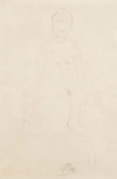 Sitting Female Nude 2
