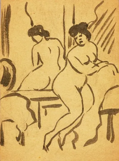 Sitting Female Nude