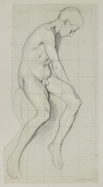 Sitting Male Nude 6