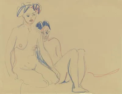 Sitting Naked Couple