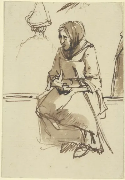 Sitting Old Woman 4
