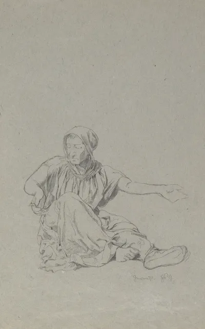Sitting Old Woman 5