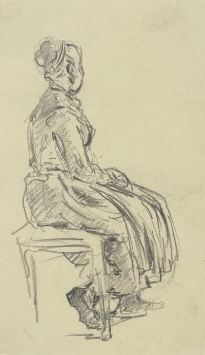 Sitting Peasant Girl