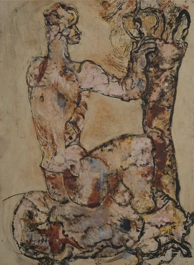 Sitting Pink Nude
