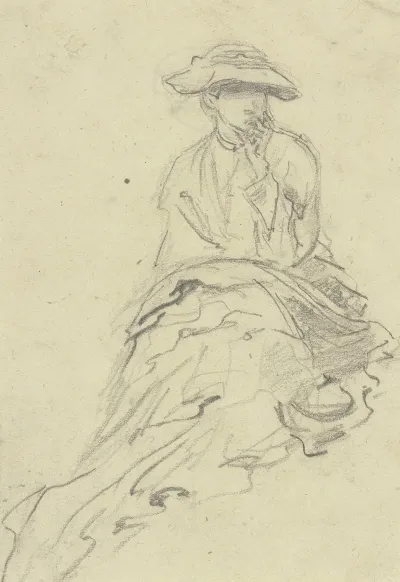 Sitting Woman From The Front