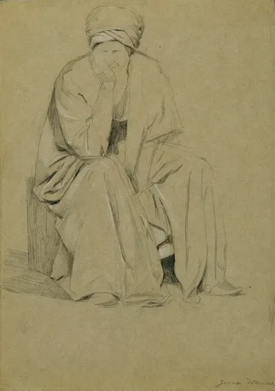 Sitzender Mann Mit Turban