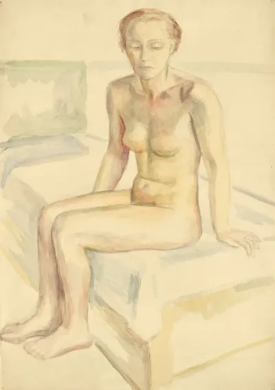 Sitzender Weiblicher Akt 8