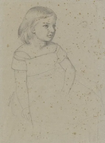 Sitzendes Kleines Madchen In Ganzer Figur